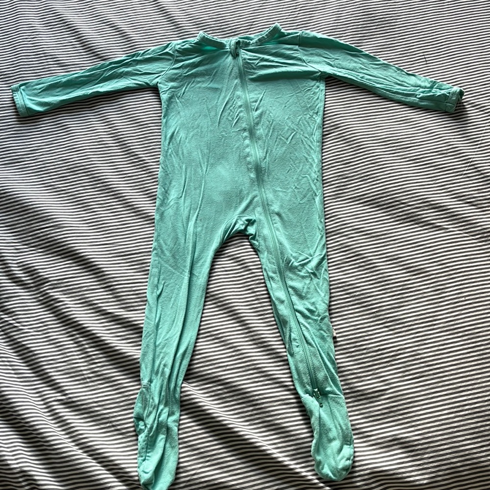 Kyte bamboo footie, 12-18 months, teal